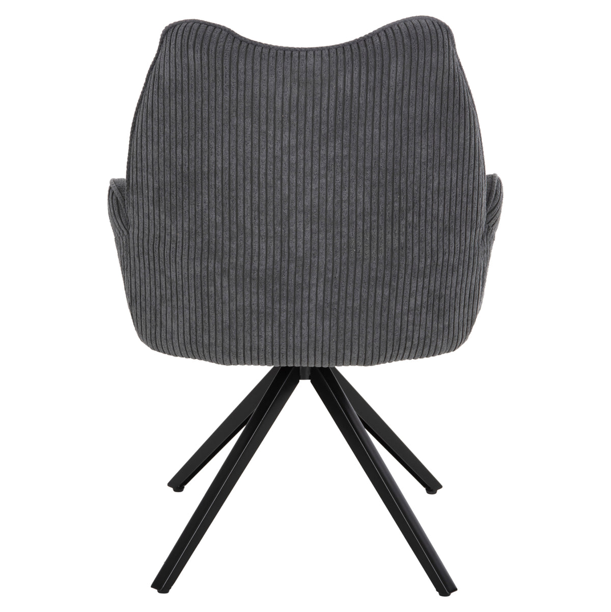 ΠΟΛΥΘΡΟΝΑΚΙ SHAI ΓΚΡΙ ΥΦΑΣΜΑ ΜΑΥΡΗ ΜΕΤΑΛΛΙΚΗ ΒΑΣΗ 61x63x93