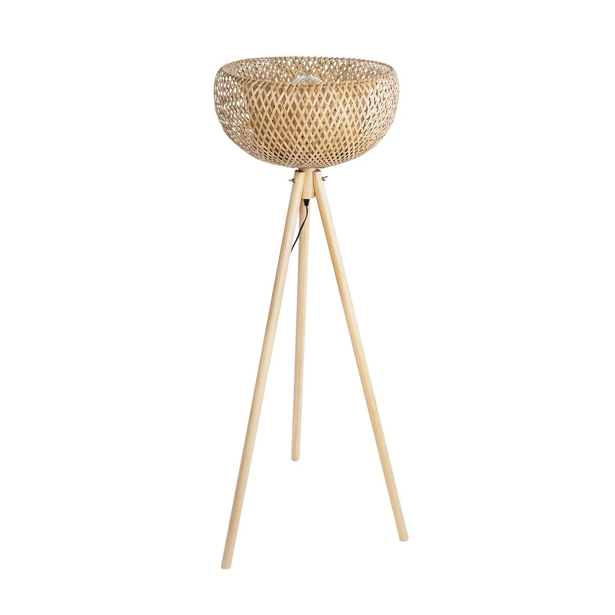 POPPY 01983 Boho Επιδαπέδιο Φωτιστικό με Ντουί 1 x E27 AC 220-240V IP20 - Μπεζ - Μ58 x Π58 x Υ143
