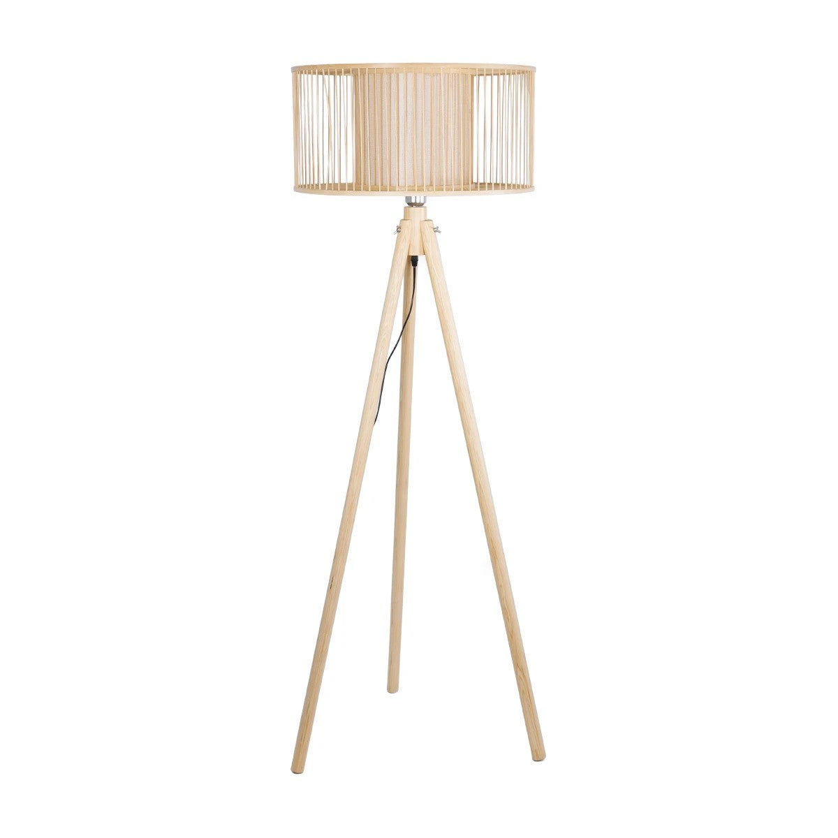 POPPY 01988 Boho Επιδαπέδιο Φωτιστικό με Ντουί 1 x E27 AC 220-240V IP20 - Μπεζ - Μ58 x Π58 x Υ145