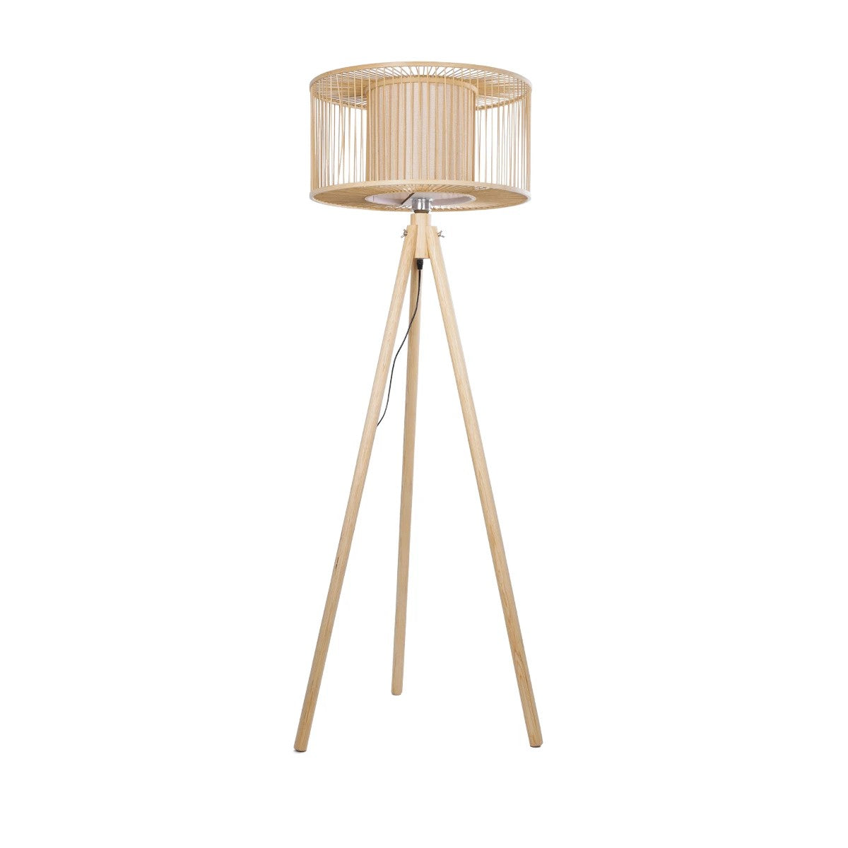 POPPY 01988 Boho Επιδαπέδιο Φωτιστικό με Ντουί 1 x E27 AC 220-240V IP20 - Μπεζ - Μ58 x Π58 x Υ145