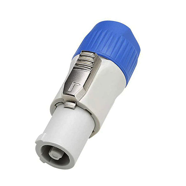 POWERCON 51191 Βύσμα Τροφοδοσίας Powercon/Speakon Θηλυκό 3 Pin AC/DC 250V 20A max - Γκρι & Μπλε - Μ6.9 x Π2.7 x Υ2.7