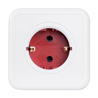 POWERCUBE 79628 Πολύπριζο 5 Θέσεων με 5 x EU Schuko Πρίζες Ασφαλείας Childproof AC 220-240V 3680W/16A Max Load IP20 - Λευκό & Κόκκινο - Μ7.5 x Π11.5 x Υ7.5