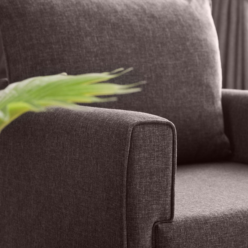 Πολυθρόνα Bella Υφασμάτινη Χρώμα Καφέ 82x81x85
