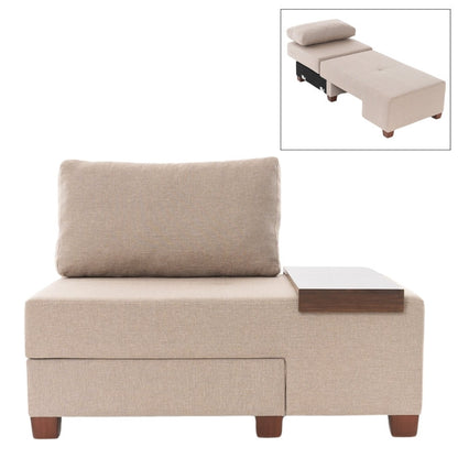 Πολυθρόνα - Κρεβάτι Perenna Υφασμάτινη Χρώμα Κρεμ 116x93x83