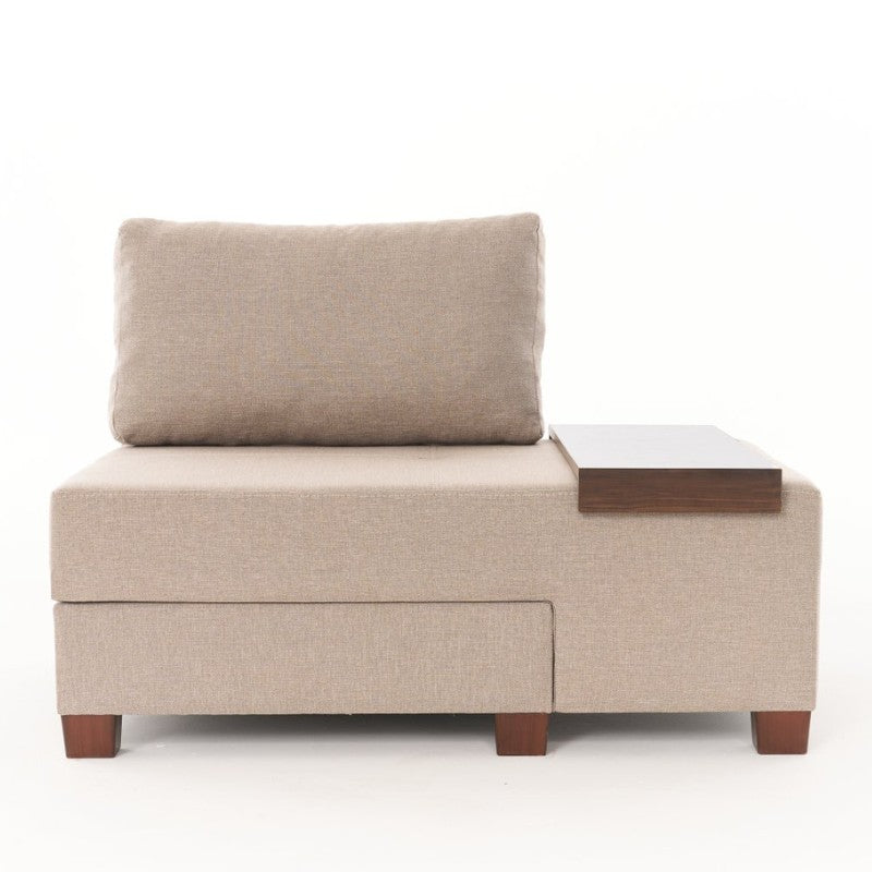 Πολυθρόνα - Κρεβάτι Perenna Υφασμάτινη Χρώμα Κρεμ 116x93x83