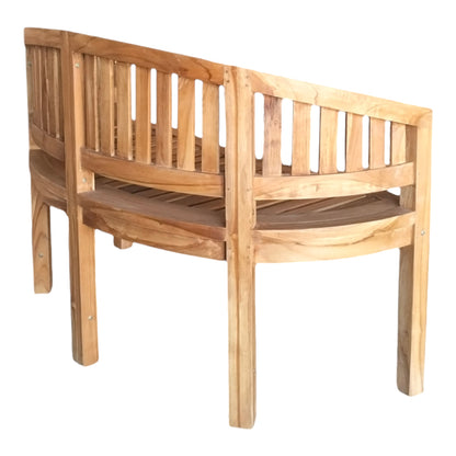 Παγκάκι Διθέσιο Coren Φυσικό Teak Ξύλο 130x61x87