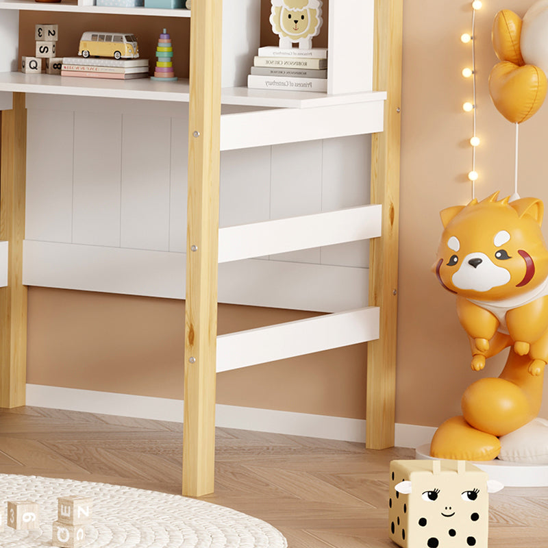 Παιδικό Κρεβάτι Bedria τ.Montessori Ξύλο σε Λευκή-Φυσική Απόχρωση 190x90εκ