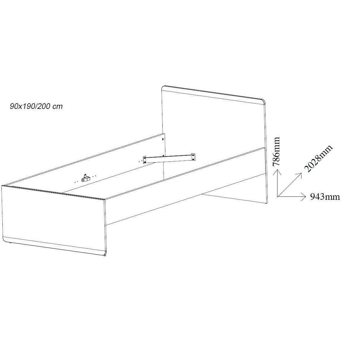 Παιδικό Κρεβάτι Swappie 95x202x80.6