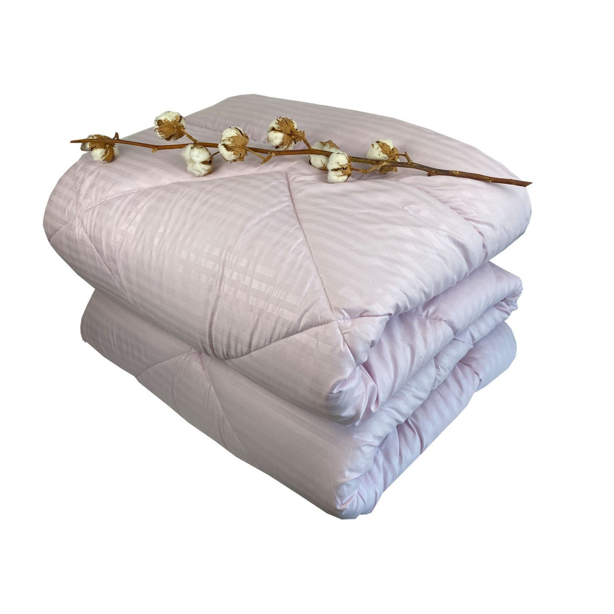 Πάπλωμα Σατέν Ριγέ Υπέρ/πλο 220x240εκ Lilac