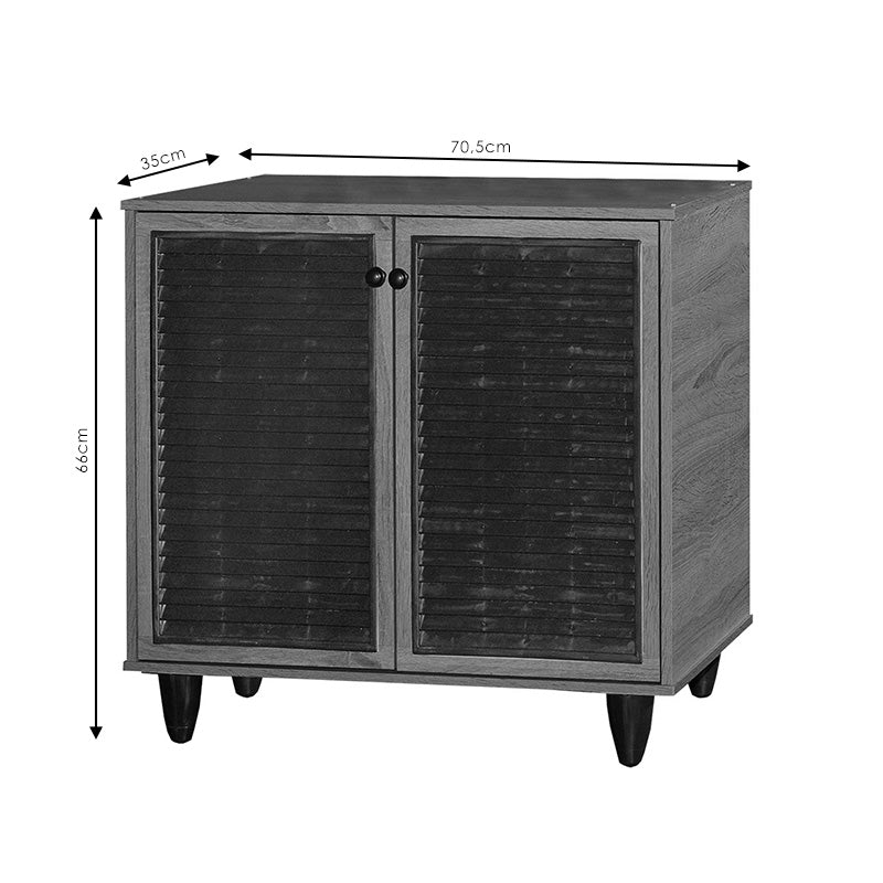 Παπουτσοθήκη-Ντουλάπι Ronan Χρώμα Καρυδί 70.5x35x66