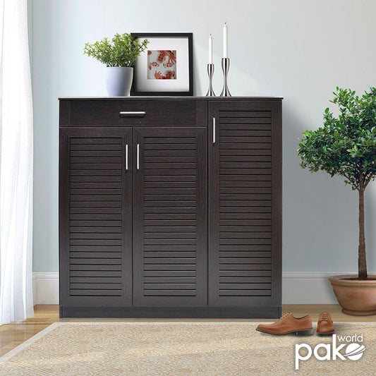 Παπουτσοθήκη-Ντουλάπι Sante 30 Ζεύγων Χρώμα Wenge 120x37x123