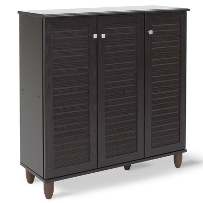 Παπουτσοθήκη-Ντουλάπι Santo 16 Ζεύγων Χρώμα Wenge 89,5x34,5x91,5