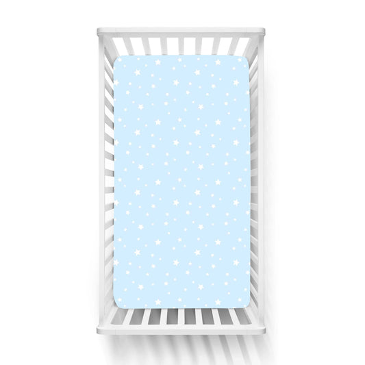 Βρεφικά Σετ Σεντόνι Κούνιας με Λάστιχο Paradise Blue