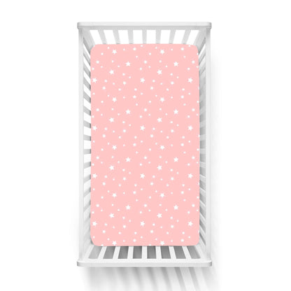 Βρεφικά Σετ Σεντόνι Κούνιας με Λάστιχο Paradise Pink