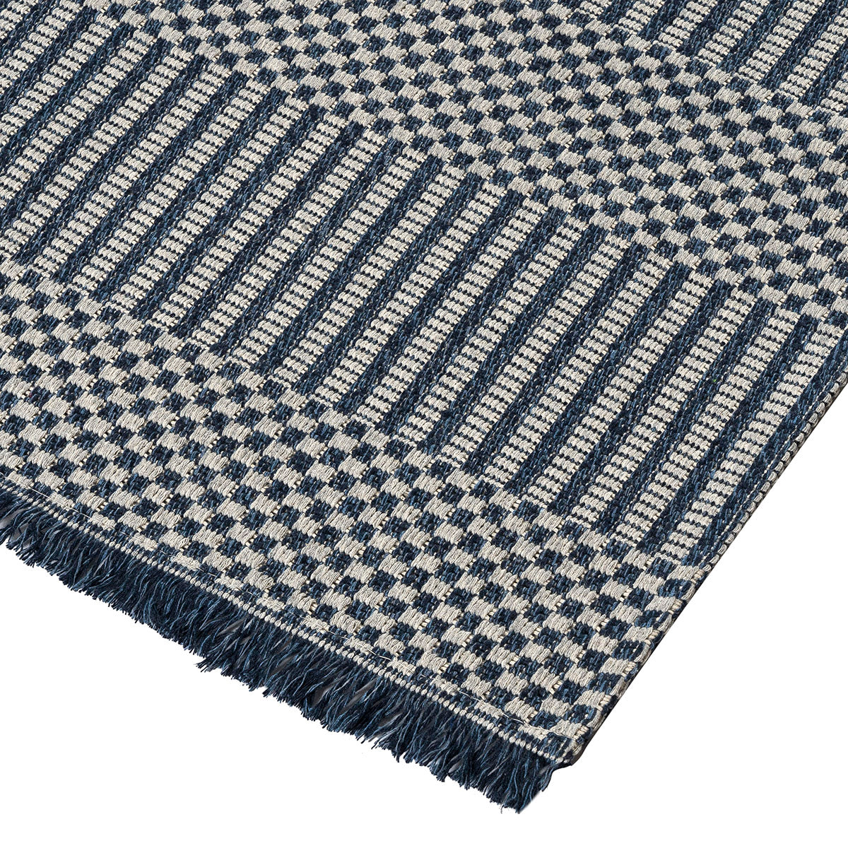 Πατάκι Βαμβακερό Cocotton 9229 75x150εκ Γκρι-Μπλε