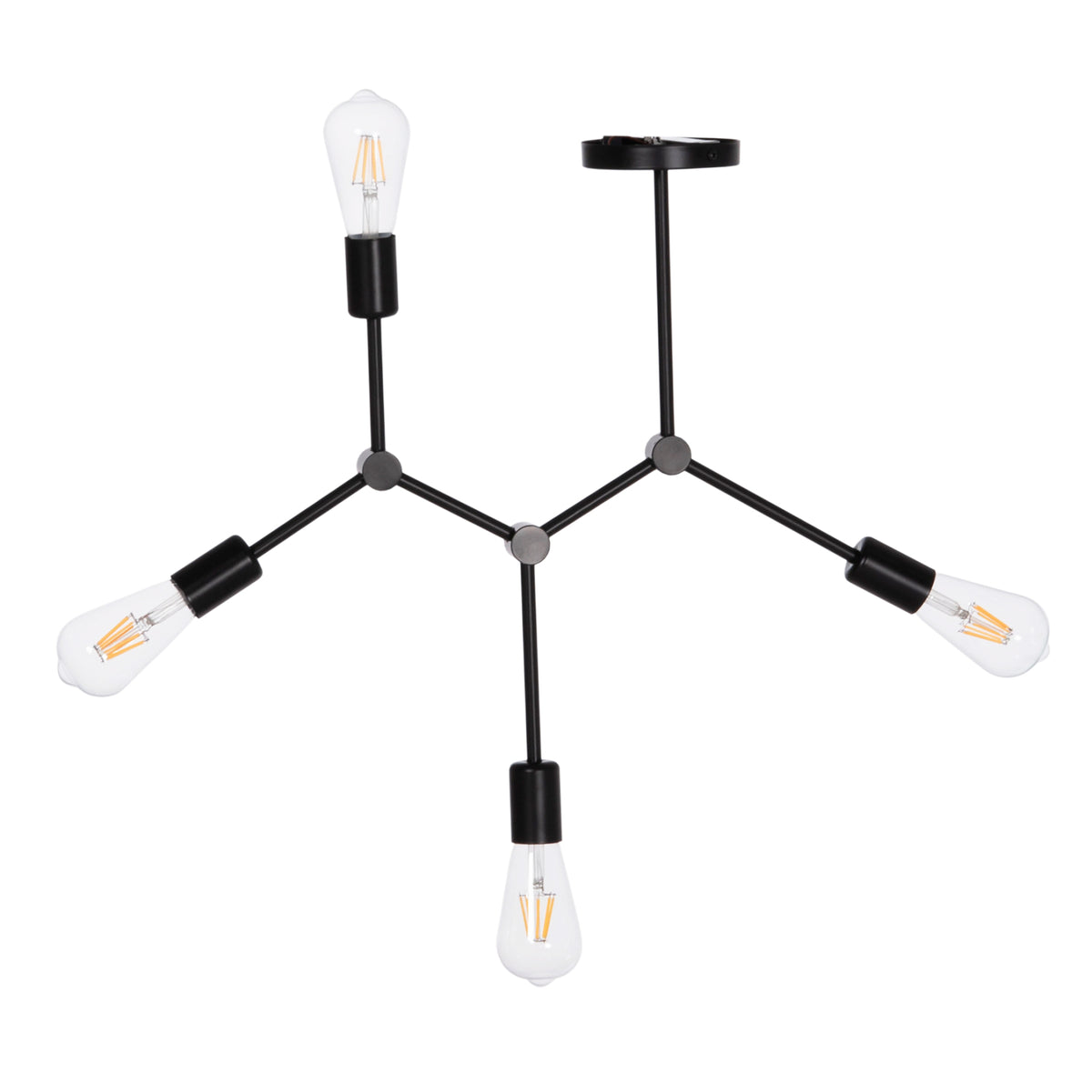 ΦΩΤΙΣΤΙΚΟ ΟΡΟΦΗΣ 4ΦΩΤΟ LIGHTY ΜΕΤΑΛΛΟ ΣΕ ΜΑΥΡΟ 57x5x52