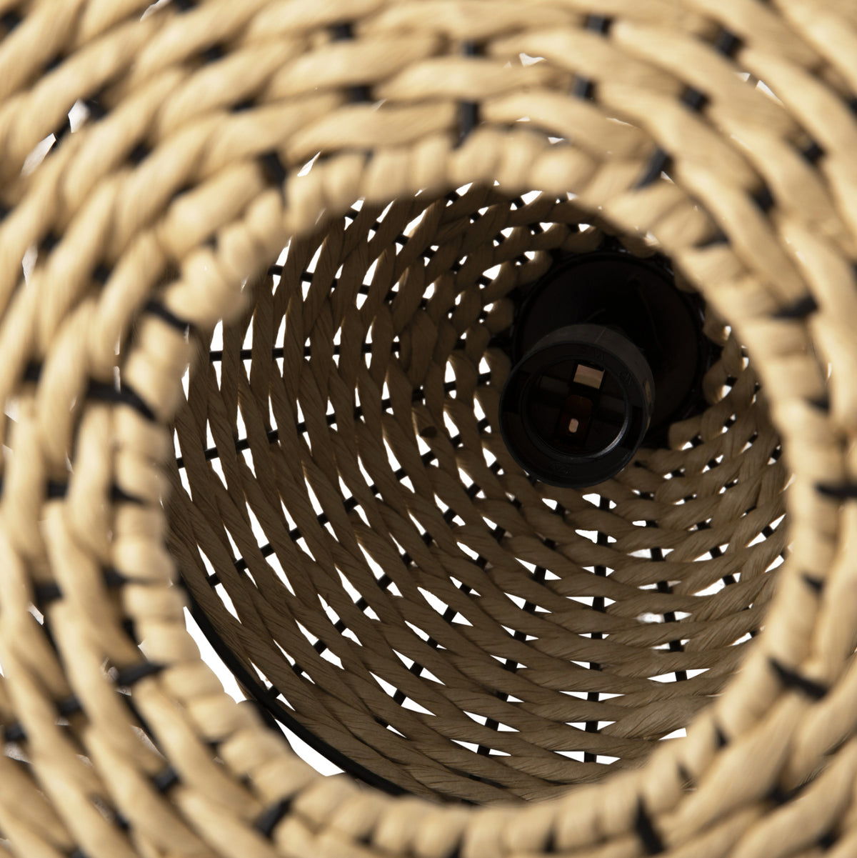 ΦΩΤΙΣΤΙΚΟ ΟΡΟΦΗΣ ΚΡΕΜΑΣΤΟ ΑΠΟ PAPER ROPE ΜΠΕΖ ΚΑΙ ΜΑΥΡΟ Φ55,5x44