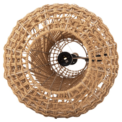 ΦΩΤΙΣΤΙΚΟ ΟΡΟΦΗΣ ΚΡΕΜΑΣΤΟ ΚΥΛΙΝΔΡΙΚΟ ΑΠΟ PAPER ROPE ΜΠΕΖ 2 ΛΑΜΠΕΣ Φ25x100-160