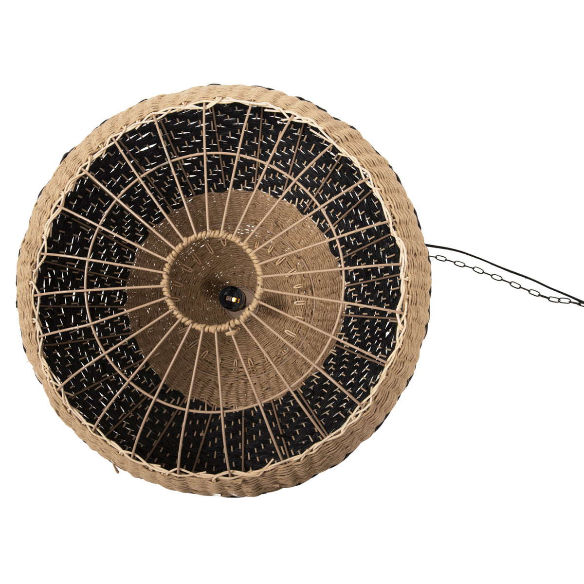 ΦΩΤΙΣΤΙΚΟ ΟΡΟΦΗΣ ΚΡΕΜΑΣΤΟ ΦΥΣΙΚΟ RAΤΤΑΝ PAPER ROPE ΦΥΣΙΚΟ & ΜΑΥΡΟ Φ54x42-145