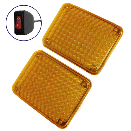 Φώτα Οδικής Βοήθειας STROBO 2 x 134 LED 5mm 40W 10-30V Αδιάβροχα IP65 Πορτοκαλί Εξωτερικά 34318