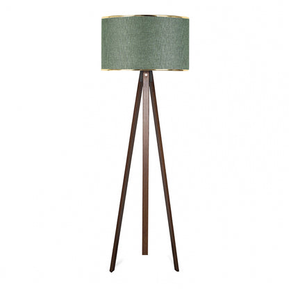 Φωτιστικό Δαπέδου Rosling MDF/Ύφασμα PVC Χρώμα Καρυδί/Κυπαρισσί 38x21x140