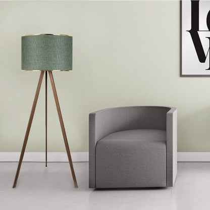 Φωτιστικό Δαπέδου Rosling MDF/Ύφασμα PVC Χρώμα Καρυδί/Κυπαρισσί 38x21x140