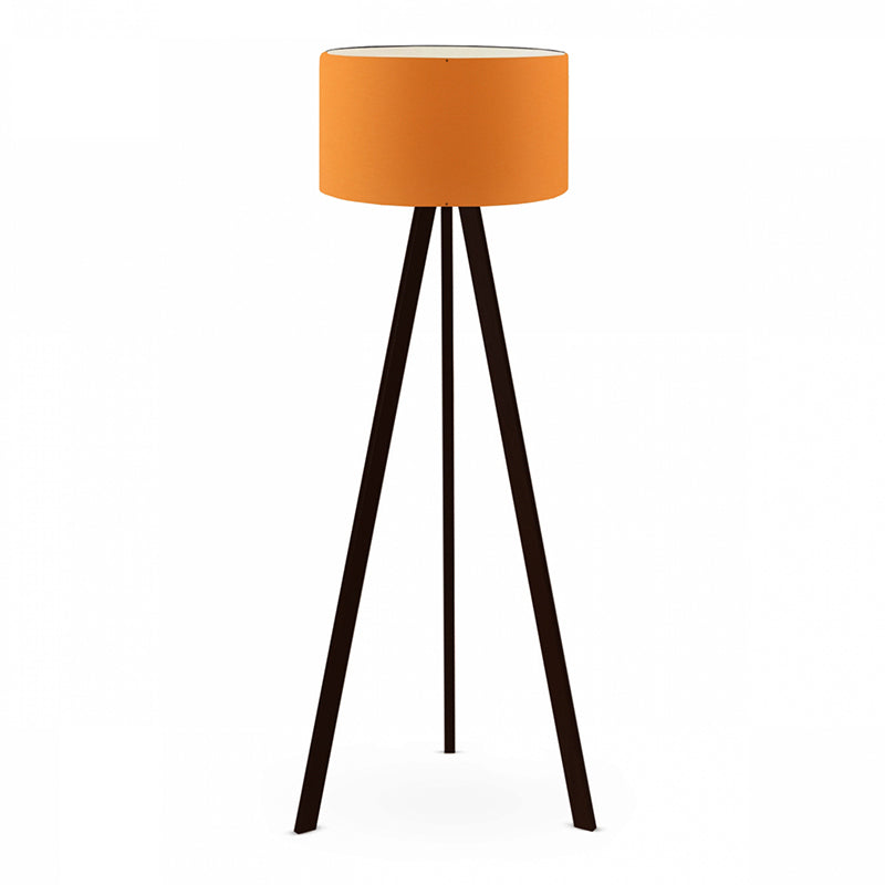Φωτιστικό Δαπέδου Rosling MDF/Ύφασμα PVC Χρώμα Μαύρο/Πορτοκαλί 38x21x140