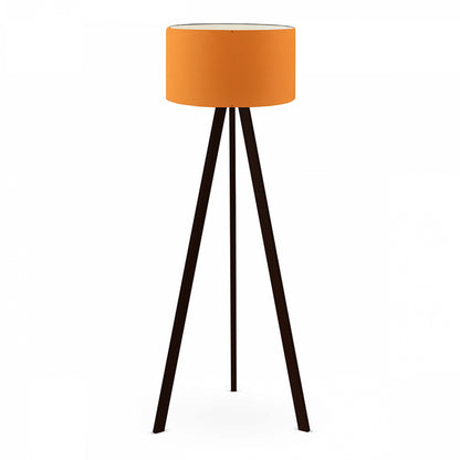 Φωτιστικό Δαπέδου Rosling MDF/Ύφασμα PVC Χρώμα Μαύρο/Πορτοκαλί 38x21x140