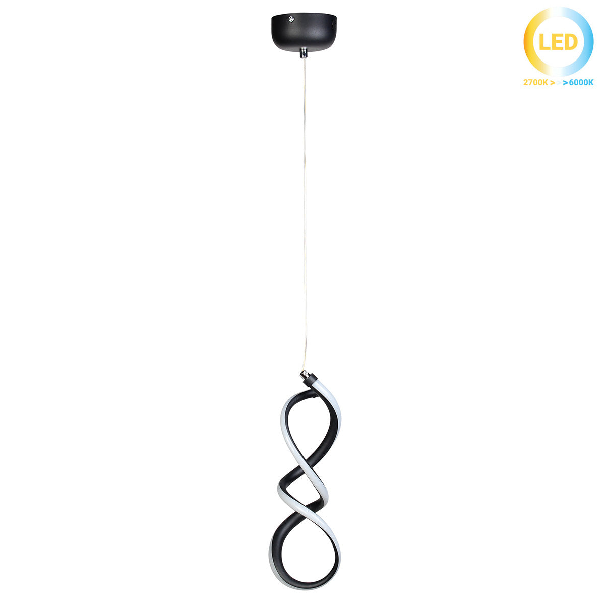 Φωτιστικό Κρεμαστό LED 42W 14x11x34 εκ. Μαύρο