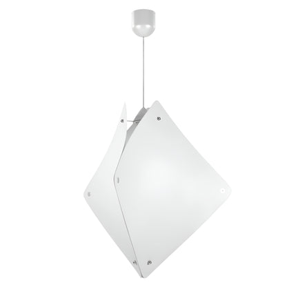 Φωτιστικό Κρεμαστό Zadar Μονόφωτο Λευκό (PP+PVC) Ε27 50x50x80
