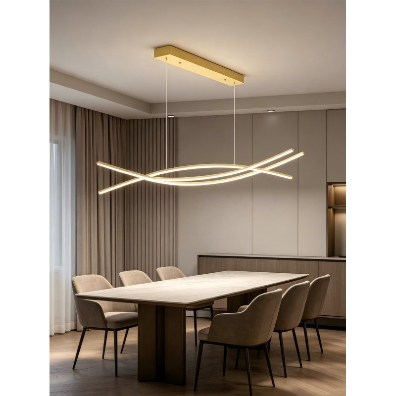 Φωτιστικό LED Χρυσό 3CCT Dimmable by Remote Control 48W 4400lm