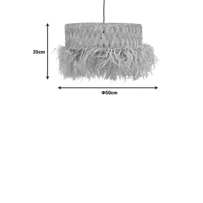 Φωτιστικό Οροφής Annhele Sisal σε Φυσικό Χρώμα Φ50x35