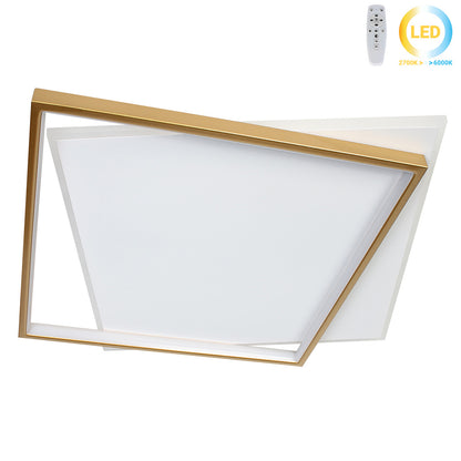 Φωτιστικό Οροφής LED 68W 50x46x5 εκ. Χρυσό με Controller