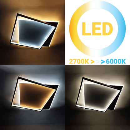 Φωτιστικό Οροφής LED 68W 50x46x5 εκ. Μαύρο με Controller