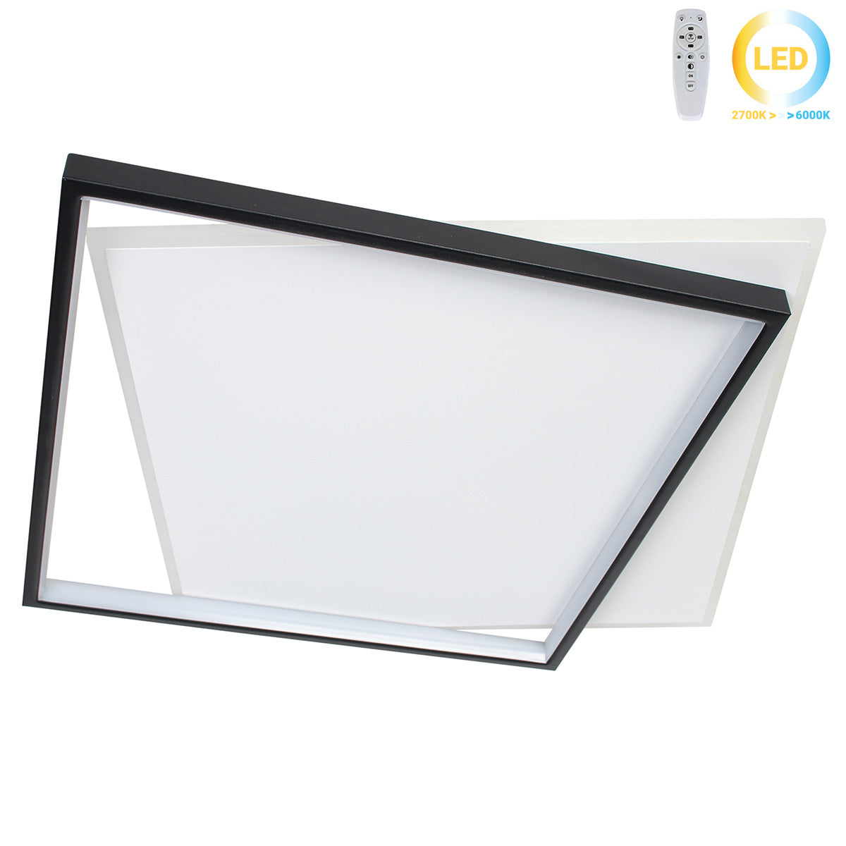 Φωτιστικό Οροφής LED 68W 50x46x5 εκ. Μαύρο με Controller