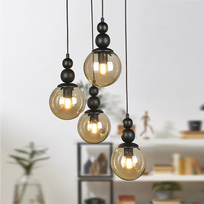Φωτιστικό Οροφής Latona E27 Μεταλλικό Τετράφωτο Χρώμα Μαύρο 30x30x90