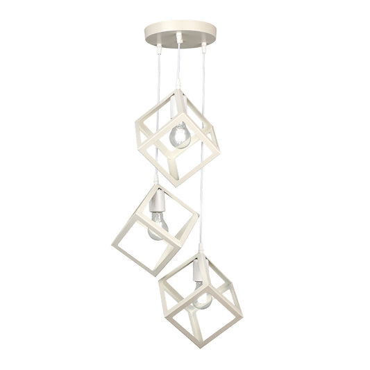 Φωτιστικό Οροφής Thora E27 Μεταλλικό Τρίφωτο Χρώμα Λευκό 22x22x70