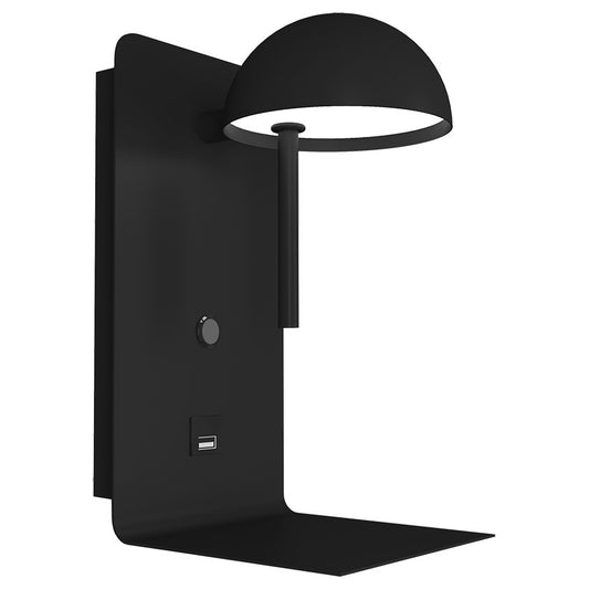 Φωτιστικό Τοίχου LED 3W 3000K Μαύρο 12x16.5x22.5