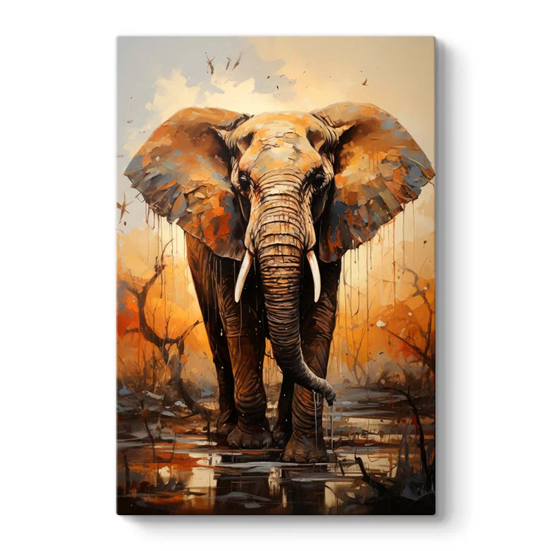 Πίνακας σε Καμβά "Elephant Story" Ψηφιακής Εκτύπωσης 60x90x3