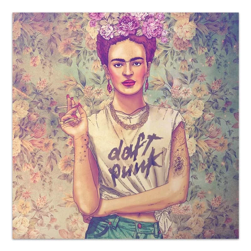Πίνακας σε Καμβά Frida Punk Ψηφιακής Εκτύπωσης 60x60x3
