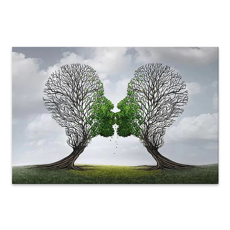 Πίνακας σε Καμβά Trees Growing With Love Ψηφιακής Εκτύπωσης 75x50x3