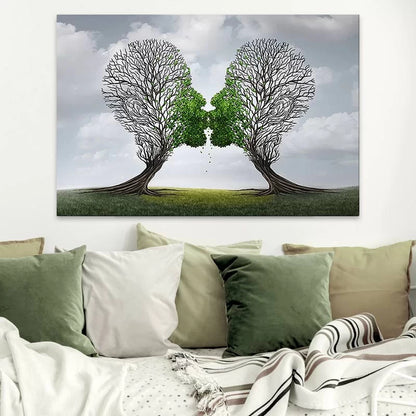 Πίνακας σε Καμβά Trees Growing With Love Ψηφιακής Εκτύπωσης 75x50x3