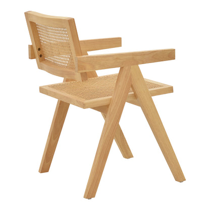 Πολυθρόνα Kalen Φυσικό Rubberwood 52x59x79