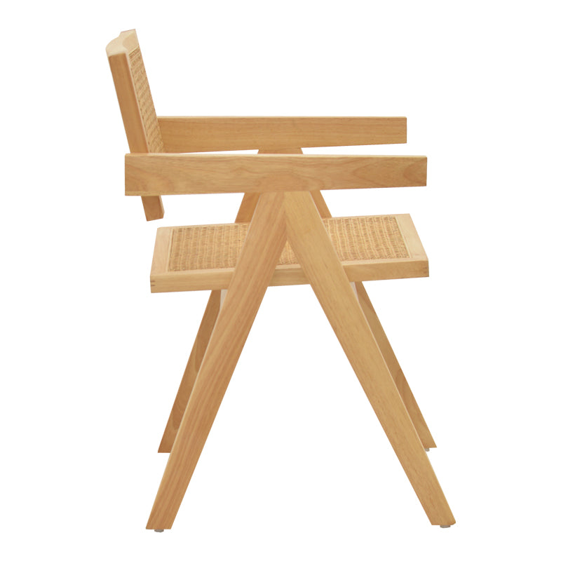 Πολυθρόνα Kalen Φυσικό Rubberwood 52x59x79