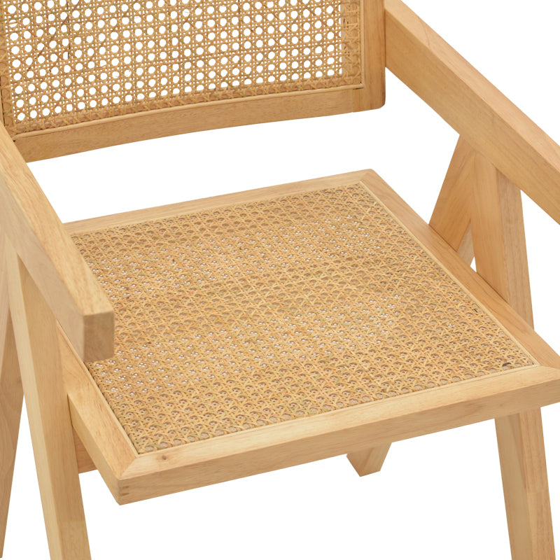 Πολυθρόνα Kalen Φυσικό Rubberwood 52x59x79