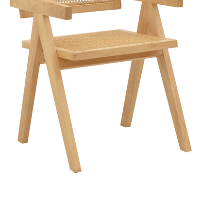 Πολυθρόνα Kalen Φυσικό Rubberwood 52x59x79