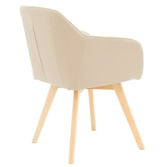 Πολυθρόνα Safira PU Ύφασμα Μπεζ-Φυσικό 57x58x84