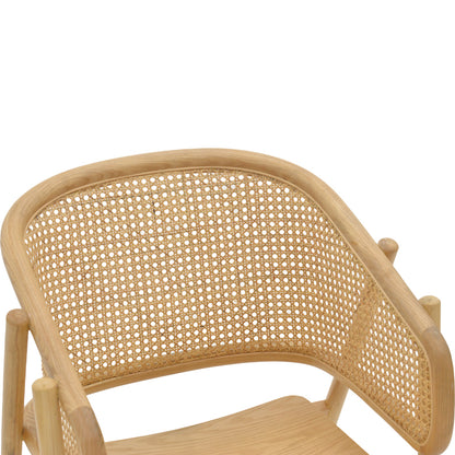 Πολυθρόνα Wenzy Φυσικό Ξύλο 58x58x82