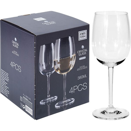 Ποτήρια Κρασιού Κρύσταλλο 380ml S/4