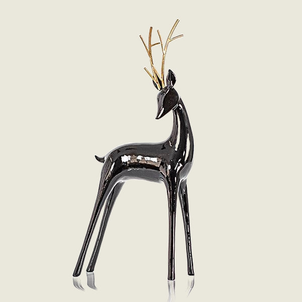 Ελάφι Μαύρο με Χρυσά Κέρατα 40εκ